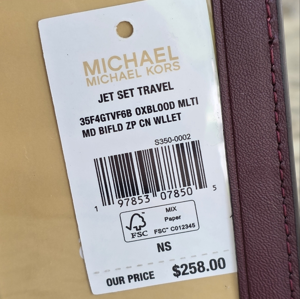 Michael Kors Jet Set Color-Block Medium Wallet - Picture 5 of 6
